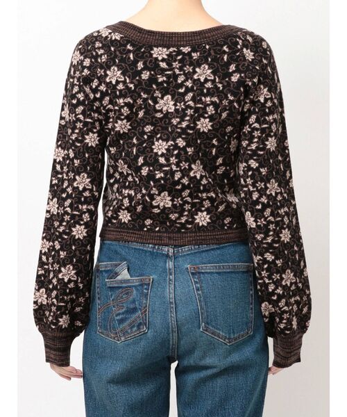EVRIS（エヴリス）の「フロントボタンフラワージャガードニットトプス（ニット/セーター・レディース・グリーン/ブラック・FREE）」の20枚目の写真
