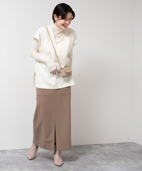 NOLLEY’S Sophi（ノーリーズソフィ）の「シャギーベスト（ベスト・レディース・ブラック/オフホワイト・38）」の15枚目の写真