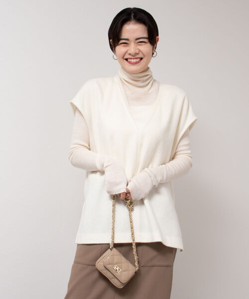 NOLLEY’S Sophi（ノーリーズソフィ）の「シャギーベスト（ベスト・レディース・ブラック/オフホワイト・38）」の16枚目の写真