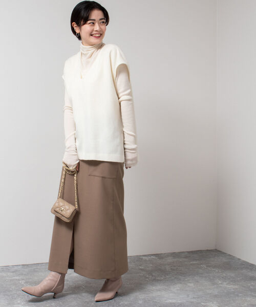 NOLLEY’S Sophi（ノーリーズソフィ）の「シャギーベスト（ベスト・レディース・ブラック/オフホワイト・38）」の18枚目の写真