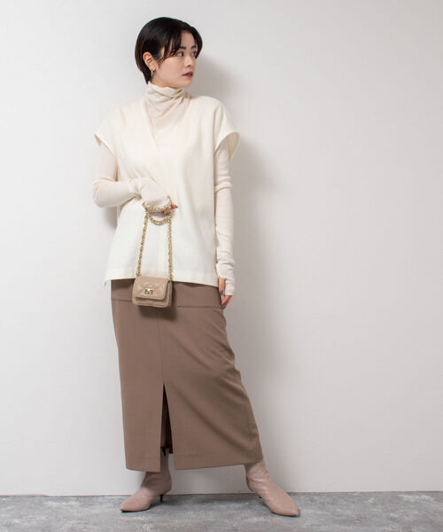 NOLLEY’S Sophi（ノーリーズソフィ）の「シャギーベスト（ベスト・レディース・ブラック/オフホワイト・38）」の20枚目の写真