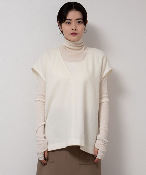 NOLLEY’S Sophi（ノーリーズソフィ）の「シャギーベスト（ベスト・レディース・ブラック/オフホワイト・38）」の22枚目の写真