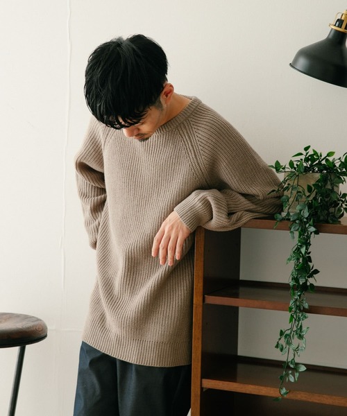ITEMS URBANRESEARCH(アイテムズ アーバンリサーチ)の「マシンウォッシャブル 畦クルーネックニット(ニット/セーター・メンズ・ネイビー/グレー/レッド/オフホワイト・MEDIUM/LARGE)」の12枚目の写真