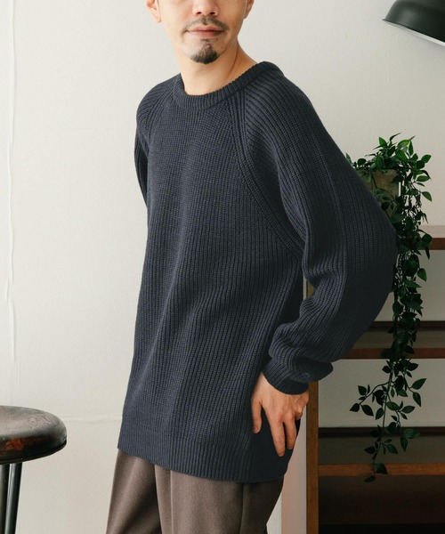 ITEMS URBANRESEARCH(アイテムズ アーバンリサーチ)の「マシンウォッシャブル 畦クルーネックニット(ニット/セーター・メンズ・ネイビー/グレー/レッド/オフホワイト・MEDIUM/LARGE)」の20枚目の写真