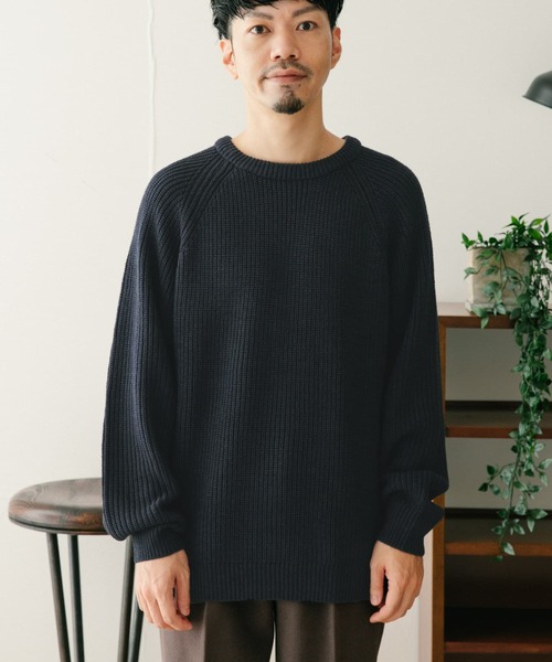 ITEMS URBANRESEARCH(アイテムズ アーバンリサーチ)の「マシンウォッシャブル 畦クルーネックニット(ニット/セーター・メンズ・ネイビー/グレー/レッド/オフホワイト・MEDIUM/LARGE)」の17枚目の写真