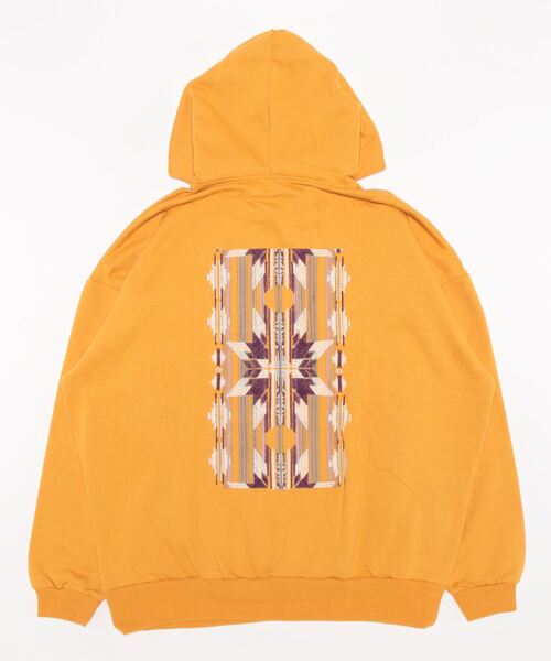 チャイハネ（チャイハネ）の「【チャイハネ】オルセガ刺繍MEN'Sフードトップス（パーカー・メンズ・イエロー/チャコール/ブルー・FREE）」の7枚目の写真