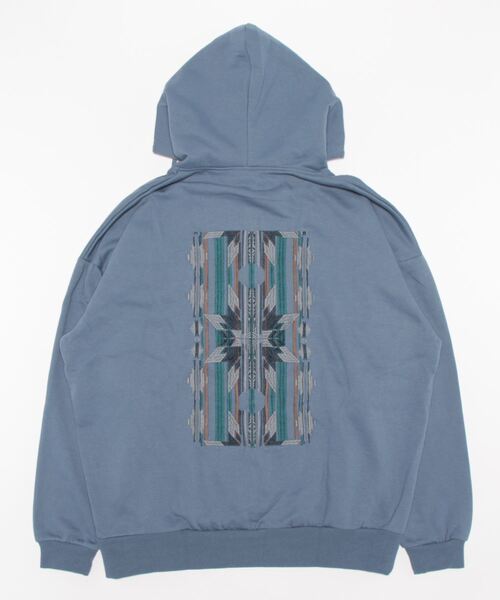 チャイハネ（チャイハネ）の「【チャイハネ】オルセガ刺繍MEN'Sフードトップス（パーカー・メンズ・イエロー/チャコール/ブルー・FREE）」の5枚目の写真