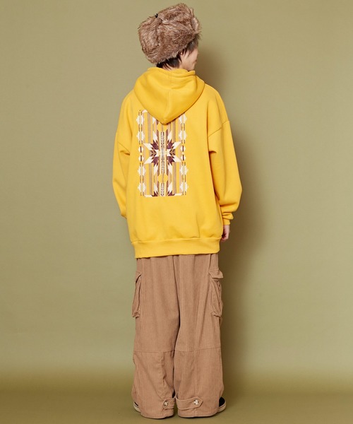 チャイハネ（チャイハネ）の「【チャイハネ】オルセガ刺繍MEN'Sフードトップス（パーカー・メンズ・イエロー/チャコール/ブルー・FREE）」の22枚目の写真