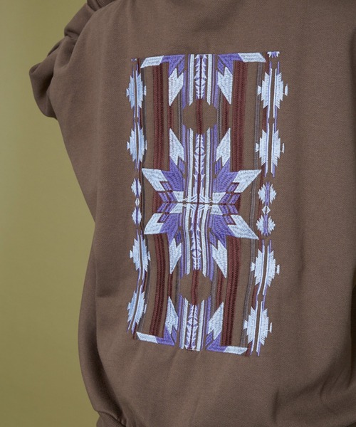 チャイハネ（チャイハネ）の「【チャイハネ】オルセガ刺繍MEN'Sフードトップス（パーカー・メンズ・イエロー/チャコール/ブルー・FREE）」の11枚目の写真