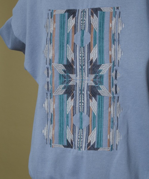 チャイハネ（チャイハネ）の「【チャイハネ】オルセガ刺繍MEN'Sフードトップス（パーカー・メンズ・イエロー/チャコール/ブルー・FREE）」の18枚目の写真