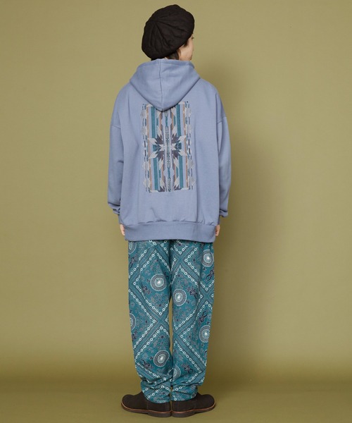 チャイハネ（チャイハネ）の「【チャイハネ】オルセガ刺繍MEN'Sフードトップス（パーカー・メンズ・イエロー/チャコール/ブルー・FREE）」の19枚目の写真