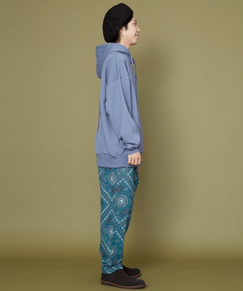 チャイハネ（チャイハネ）の「【チャイハネ】オルセガ刺繍MEN'Sフードトップス（パーカー・メンズ・イエロー/チャコール/ブルー・FREE）」の21枚目の写真