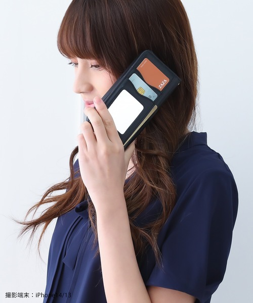 iPhone14 iPhone14Pro iPhone13 ミラー カード収納付き