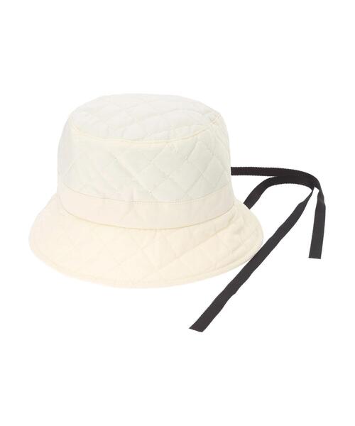 Green　Parks（グリーンパークス）の「・キルトリボンハット（ハット・レディース・ブラック/カーキ/アイボリー・FREE）」の6枚目の写真