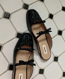 Casselini | 【2023春夏 新作先行予約】Casselini(キャセリーニ)ギャザーリボンミュール(サンダル)