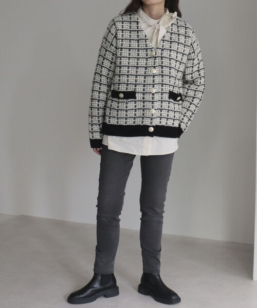 fredy emue（フレディエミュ）の「裏起毛スキニーパンツ（デニムパンツ・レディース・ブラック/チャコールグレー・36/38）」の11枚目の写真