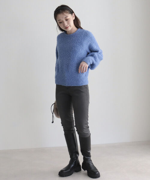 fredy emue（フレディエミュ）の「裏起毛スキニーパンツ（デニムパンツ・レディース・ブラック/チャコールグレー・36/38）」の18枚目の写真