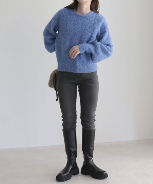 fredy emue（フレディエミュ）の「裏起毛スキニーパンツ（デニムパンツ・レディース・ブラック/チャコールグレー・36/38）」の19枚目の写真