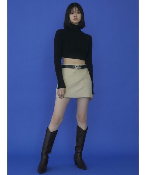 EMODA（エモダ）の「ボクシーハングミニスカート（スカート・レディース・ブラック/グレー/ベージュ・SMALL/MEDIUM）」の5枚目の写真