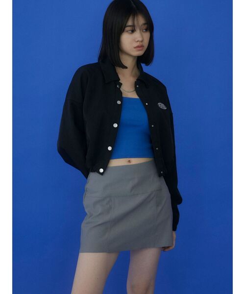 EMODA（エモダ）の「ボクシーハングミニスカート（スカート・レディース・ブラック/グレー/ベージュ・SMALL/MEDIUM）」の6枚目の写真