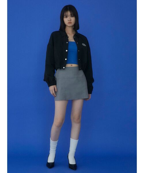 EMODA（エモダ）の「ボクシーハングミニスカート（スカート・レディース・ブラック/グレー/ベージュ・SMALL/MEDIUM）」の7枚目の写真