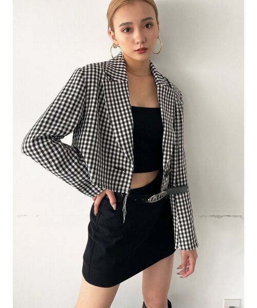 EMODA（エモダ）の「ボクシーハングミニスカート（スカート・レディース・ブラック/グレー/ベージュ・SMALL/MEDIUM）」の16枚目の写真