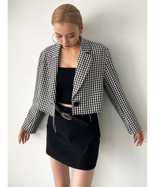 EMODA（エモダ）の「ボクシーハングミニスカート（スカート・レディース・ブラック/グレー/ベージュ・SMALL/MEDIUM）」の17枚目の写真