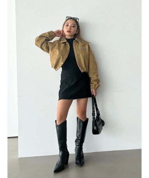 EMODA（エモダ）の「ボクシーハングミニスカート（スカート・レディース・ブラック/グレー/ベージュ・SMALL/MEDIUM）」の20枚目の写真