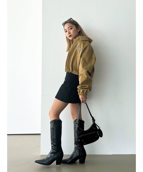 EMODA（エモダ）の「ボクシーハングミニスカート（スカート・レディース・ブラック/グレー/ベージュ・SMALL/MEDIUM）」の21枚目の写真