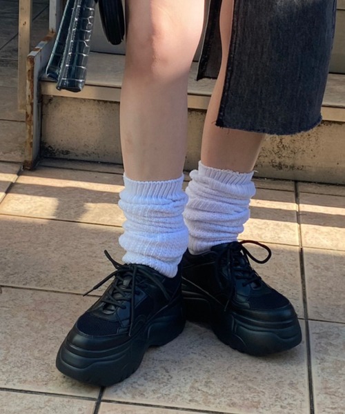 WEGO（ウィゴー）の「WEGO/ボリュームスニーカー（スニーカー・レディース・ブラック/ホワイト/その他1・MEDIUM/LARGE）」の2枚目の写真