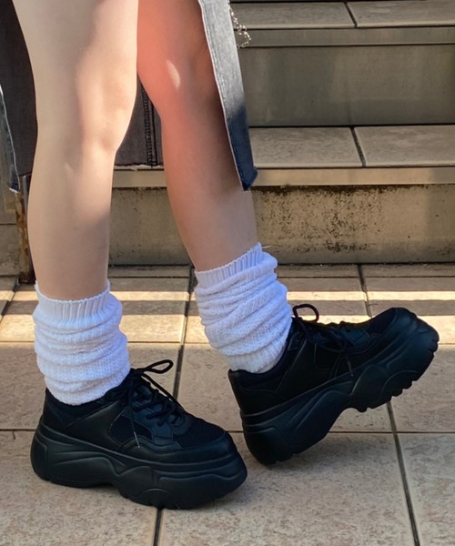 WEGO（ウィゴー）の「WEGO/ボリュームスニーカー（スニーカー・レディース・ブラック/ホワイト/その他1・MEDIUM/LARGE）」の7枚目の写真