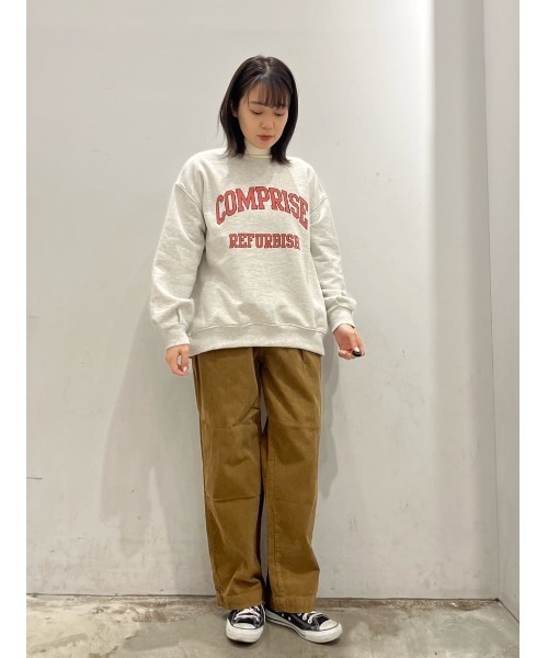 AMERICAN HOLIC（アメリカンホリック）の「バックドレープロゴ裏毛プルオーバー（スウェット・レディース・チャコールグレー/ブルー/レッド/ホワイト系その他/グリーン・M/L）」の6枚目の写真