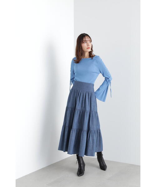 JILL STUART(ジルスチュアート)の「◆ガレットニット(ニット/セーター・レディース・ブルー/ライトグリーン・FREE)」の5枚目の写真