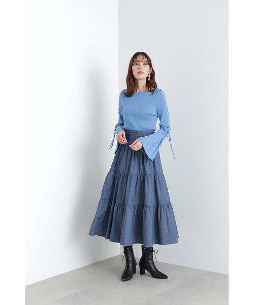 JILL STUART(ジルスチュアート)の「◆ガレットニット(ニット/セーター・レディース・ブルー/ライトグリーン・FREE)」の7枚目の写真