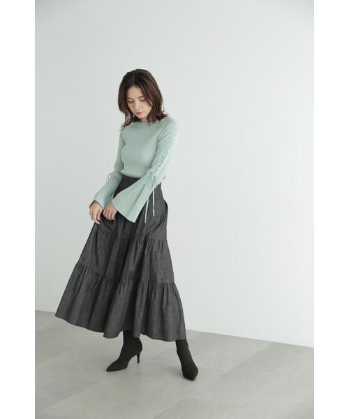JILL STUART(ジルスチュアート)の「◆ガレットニット(ニット/セーター・レディース・ブルー/ライトグリーン・FREE)」の11枚目の写真