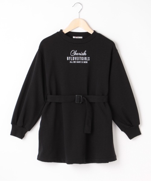 by LOVEiT(バイラビット)の「【WEB限定】ベルトつきワンピース(ワンピース・キッズ・ベージュ/ブラック/グリーン・120cm/160cm/130cm/140cm/150cm)」の2枚目の写真