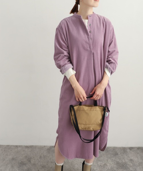URBAN RESEARCH DOORS(アーバンリサーチドアーズ)の「コーデュロイワンピース(ワンピース・レディース・パープル/ナチュラル/グレー・MEDIUM)」の6枚目の写真