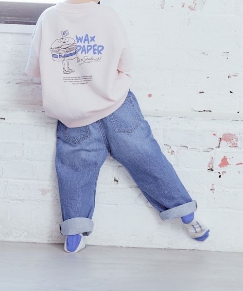 LOWRYS FARM（ローリーズファーム）の「ＣＯＮＥデニムストレートパンツ　177878（デニムパンツ・キッズ・ブルー/ワンウォッシュ/ライトブルー・110cm/120cm/130cm/140cm/150cm）」の15枚目の写真