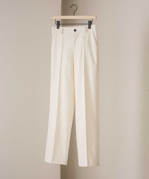 Alfred Alex（アルフレッドアレックス）の「【Alfred Alex】ideal style slim slacks / TR-TWスリムストレートスラックス【セットアップ対応】（スラックス・メンズ・ブラック/アイボリー/ダークグリーン/チャコール/グレイッシュベージュ/ライトグレー・S/M/L）」の17枚目の写真