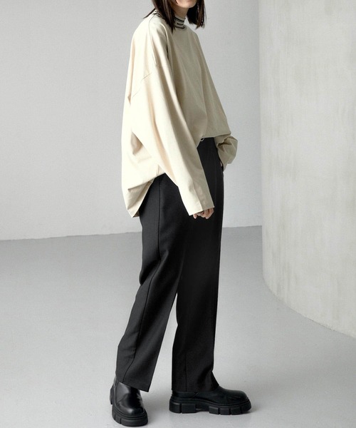 Alfred Alex（アルフレッドアレックス）の「【Alfred Alex】ideal style slim slacks / TR-TWスリムストレートスラックス【セットアップ対応】（スラックス・メンズ・ブラック/アイボリー/ダークグリーン/チャコール/グレイッシュベージュ/ライトグレー・S/M/L）」の21枚目の写真