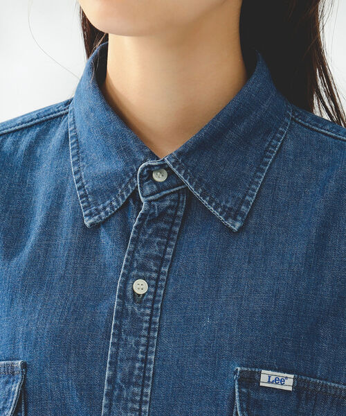 Lee（リー）の「Lee × B:MING by BEAMS / 別注 ルーズフィット シャツ（シャツ/ブラウス・レディース・ライトインディゴブルー/インディゴブルー・FREE）」の13枚目の写真