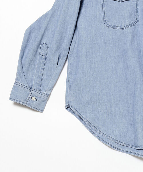 Lee（リー）の「Lee × B:MING by BEAMS / 別注 ルーズフィット シャツ（シャツ/ブラウス・レディース・ライトインディゴブルー/インディゴブルー・FREE）」の19枚目の写真