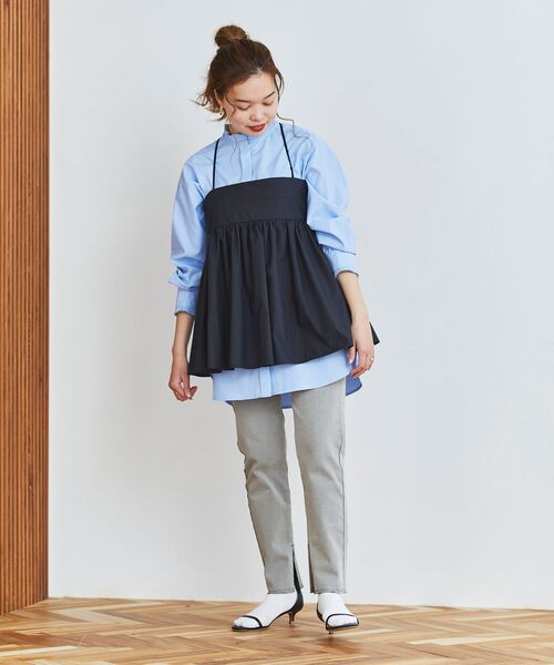 le.coeur blanc(ルクールブラン)の「2WAYストレッチデニムスリムパンツ(デニムパンツ・レディース・グレー/ブラック・36/38)」の11枚目の写真