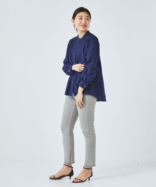 le.coeur blanc(ルクールブラン)の「2WAYストレッチデニムスリムパンツ(デニムパンツ・レディース・グレー/ブラック・36/38)」の12枚目の写真