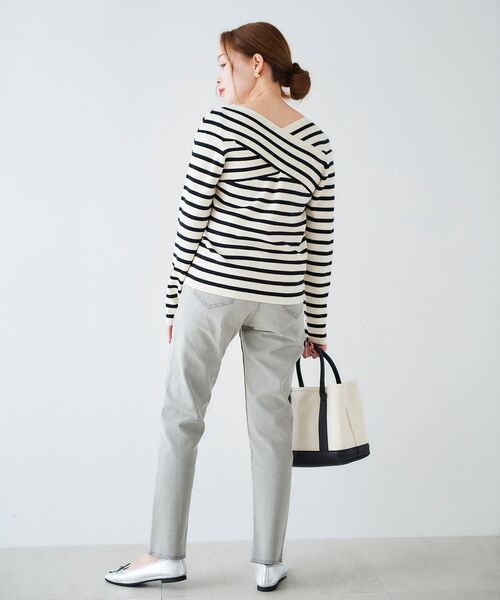 le.coeur blanc(ルクールブラン)の「2WAYストレッチデニムスリムパンツ(デニムパンツ・レディース・グレー/ブラック・36/38)」の14枚目の写真