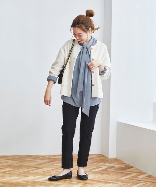 le.coeur blanc(ルクールブラン)の「2WAYストレッチデニムスリムパンツ(デニムパンツ・レディース・グレー/ブラック・36/38)」の20枚目の写真