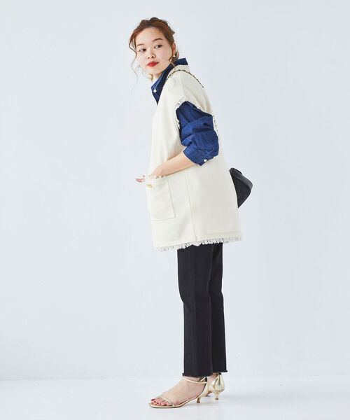 le.coeur blanc(ルクールブラン)の「2WAYストレッチデニムスリムパンツ(デニムパンツ・レディース・グレー/ブラック・36/38)」の22枚目の写真