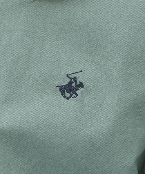 BEVERLY HILLS POLO CLUB(ビバリーヒルズポロクラブ)の「BEVERLY HILLS POLO CLUB/ビバリーヒルズポロクラブ】 ワンポイント 刺繍 ツイル半袖シャツ / デニム半袖シャツ/レギュラーシャツ(シャツ/ブラウス・メンズ・ホワイト/ダークネイビー/ネイビー/インディゴブルー/グリーン系その他・M/L/LL)」の14枚目の写真