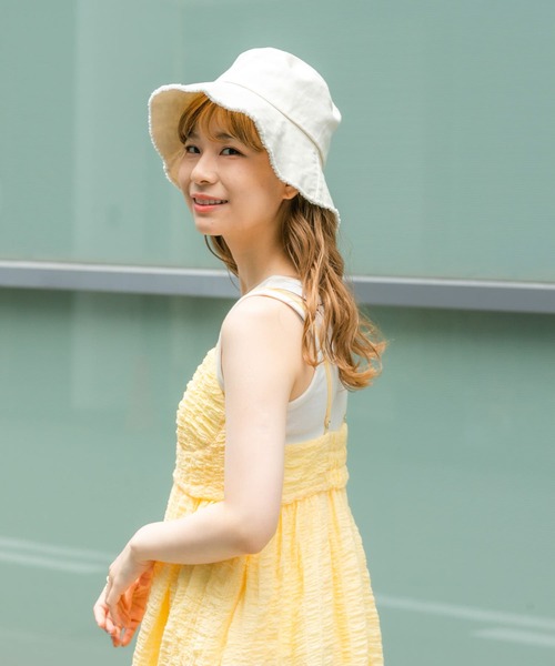 SMELLY（スメリー）の「ツイルフリンジバケットハット（ハット・レディース・ブラウン/ブラック/アイボリー・-）」の20枚目の写真