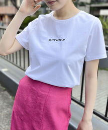 プレーティング天竺ロゴプリントTシャツ